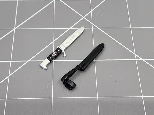 BAM 1/6 Silver Knife Knife W/ Black Sheath