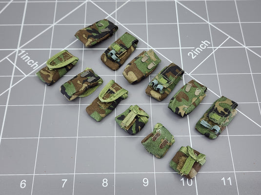 BAM 1/6 Woodlands Camo Pouch (LOT) (Dragon)