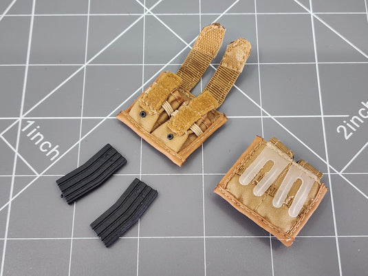 BAM 1/6 Coyote Tan Double M4 Ammo Pouches (Toy Soldier)