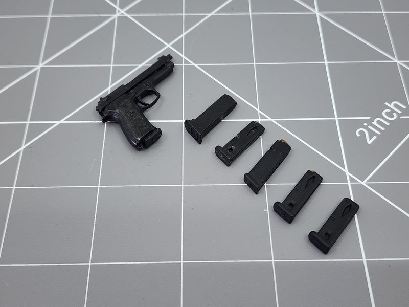Load image into Gallery viewer, BAM 1/6 Black Pistol W/ Extra Clips
