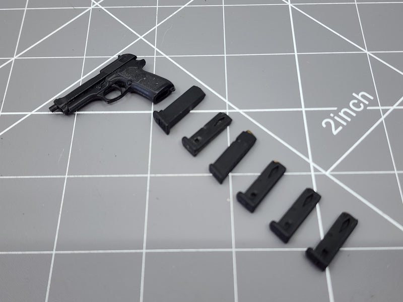 Load image into Gallery viewer, BAM 1/6 Black Pistol W/ Extra Clips
