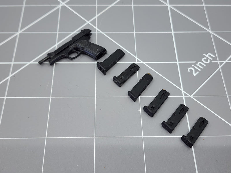 Load image into Gallery viewer, BAM 1/6 Black Pistol W/ Extra Clips
