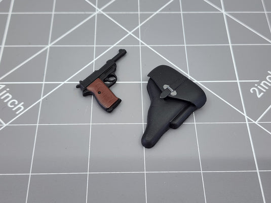 BAM 1/6 WWII German Walther P38 Pistol W/ Holster (Dragon)