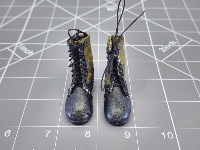 Load image into Gallery viewer, BAM 1/6 Vietnam Jungle Boots OD Green/Black Ver. 2 (Toy Soldier) (Foot Type)
