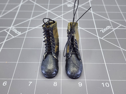 BAM 1/6 Vietnam Jungle Boots OD Green/Black Ver. 2 (Toy Soldier) (Foot Type)
