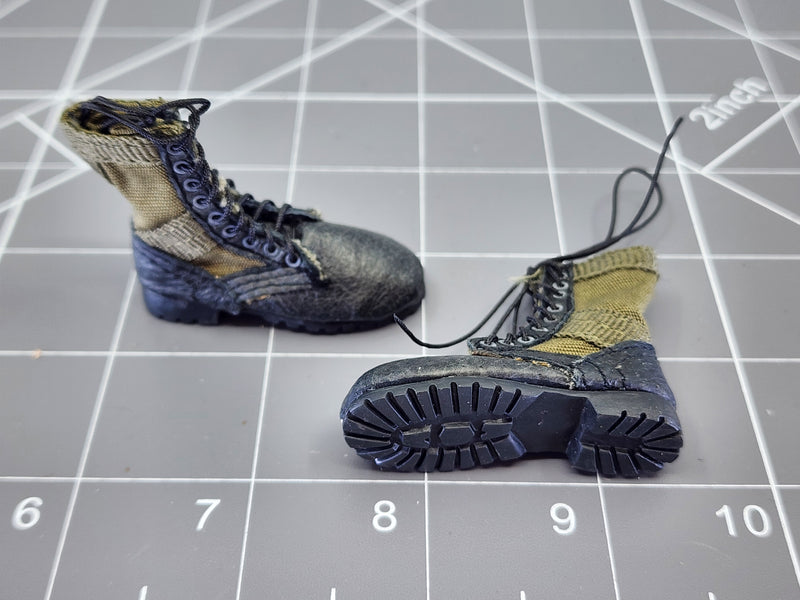 Load image into Gallery viewer, BAM 1/6 Vietnam Jungle Boots OD Green/Black Ver. 2 (Toy Soldier) (Foot Type)
