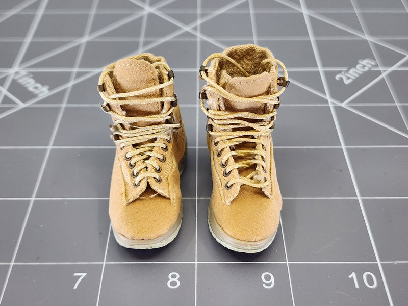 Load image into Gallery viewer, BAM 1/6 Coyote Tan Boots (Barracks Sergeant ) (Foot Type)
