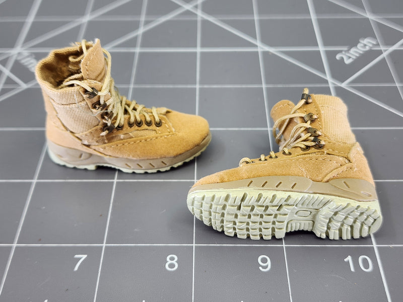 Load image into Gallery viewer, BAM 1/6 Coyote Tan Boots (Barracks Sergeant ) (Foot Type)
