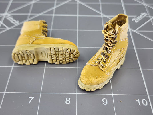 BAM 1/6 Coyote Tan Boots (DID) (Foot Type) (See Desc.)