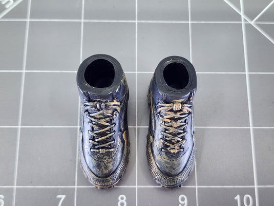 BAM 1/6 Black Weathered Boots (ACE) (Foot Type)