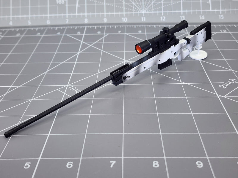 Load image into Gallery viewer, BAM 1/6 Arctic Camo Sniper Rifle (Flagset)
