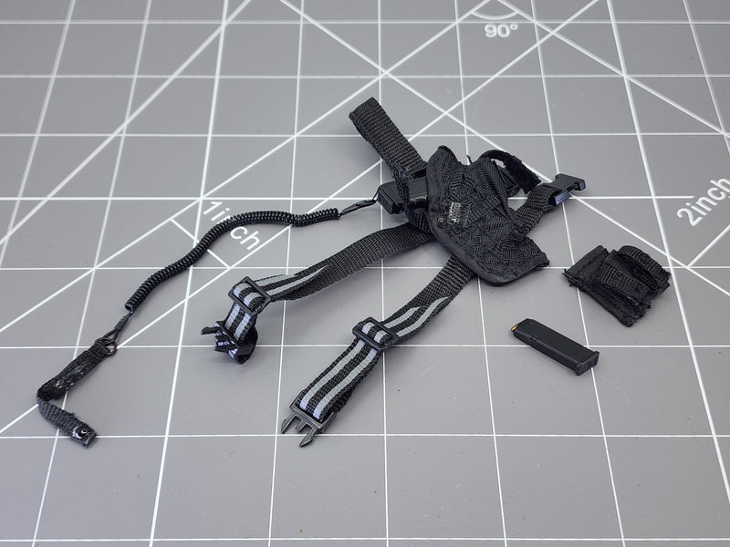 Load image into Gallery viewer, BAM 1/6 Black Drop Leg Holster, and Pistol
