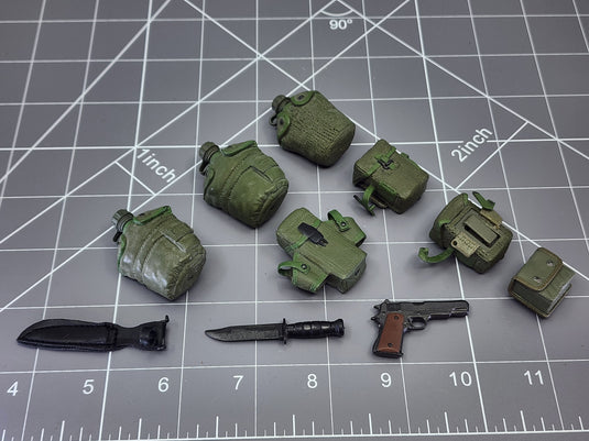 BAM 1/6 Canteen, Pouch, Pistol, & Knife Set