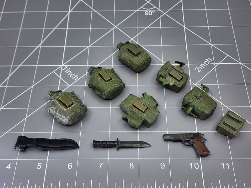 Load image into Gallery viewer, BAM 1/6 Canteen, Pouch, Pistol, &amp; Knife Set
