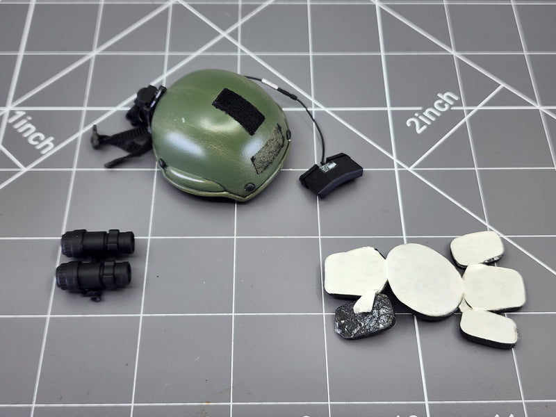 Load image into Gallery viewer, BAM 1/6 OD Green Helmet W/ NVG Ver. 2
