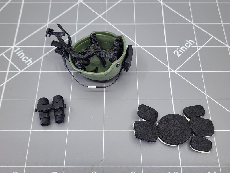 Load image into Gallery viewer, BAM 1/6 OD Green Helmet W/ NVG Ver. 2
