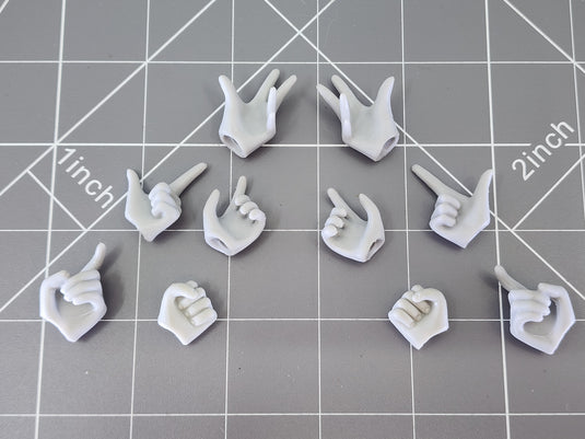 BAM 1/6 *Lot* Of Hands Grey