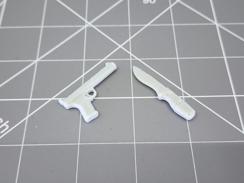 BAM 1/6 Pistol & Knife Set Grey