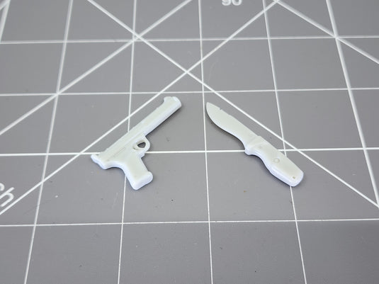BAM 1/6 Pistol & Knife Set Grey
