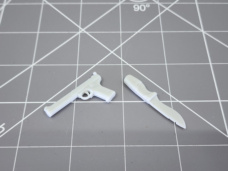 Load image into Gallery viewer, BAM 1/6 Pistol &amp; Knife Set Grey
