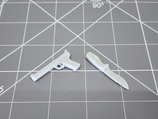 BAM 1/6 Pistol & Knife Set Grey