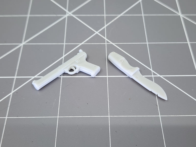 Load image into Gallery viewer, BAM 1/6 Pistol &amp; Knife Set Grey
