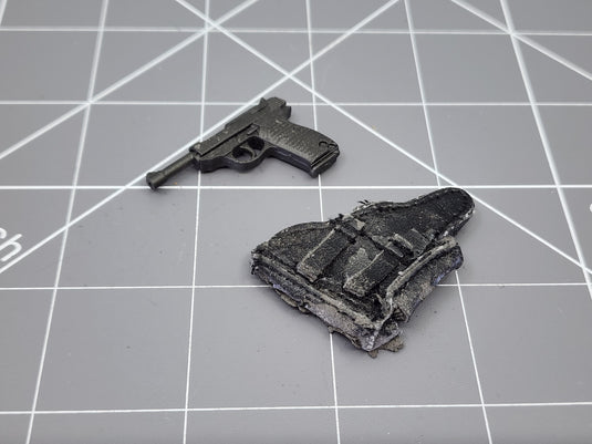 BAM 1/6 Black Pistol W/ Sheath (See Desc.) (DID)