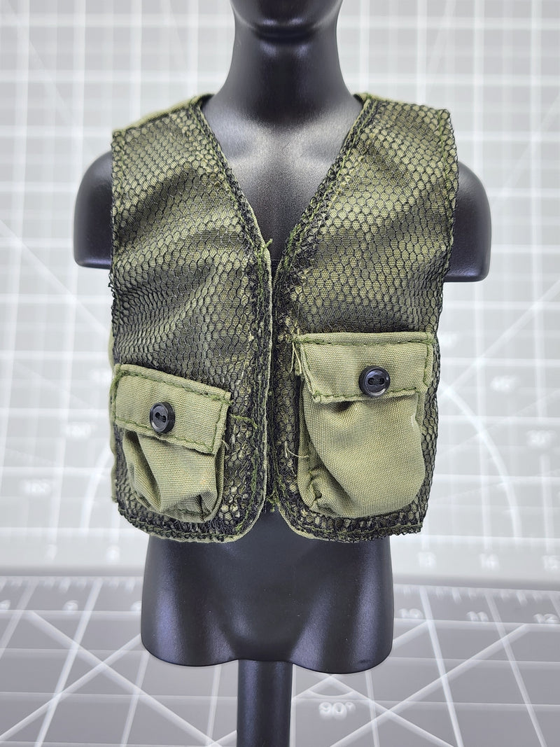 Load image into Gallery viewer, Bam 1/6 Vietnam OD Green Mesh Vest

