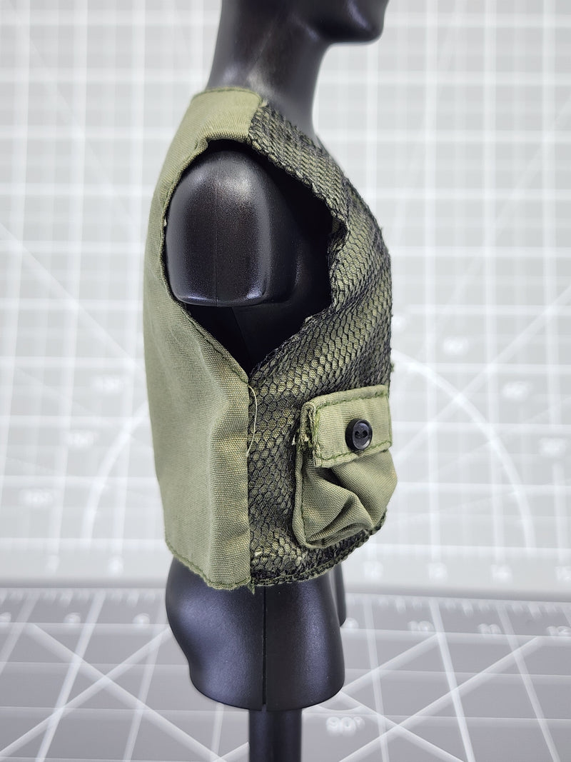 Load image into Gallery viewer, Bam 1/6 Vietnam OD Green Mesh Vest
