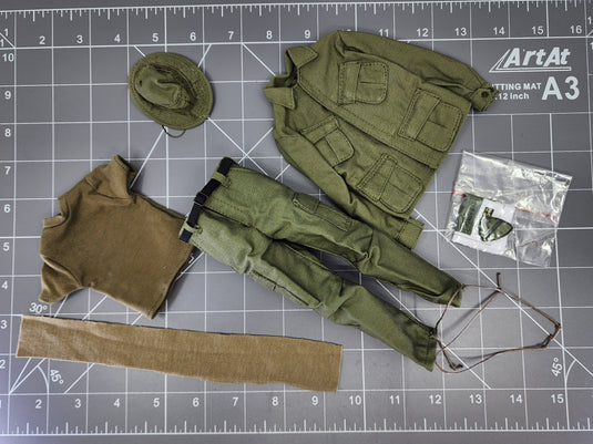 Bam 1/6 Vietnam OD Green Tropical Combat Uniform (Toy Soldier)