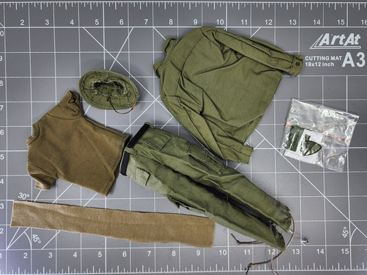 Bam 1/6 Vietnam OD Green Tropical Combat Uniform (Toy Soldier)