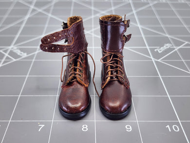 Bam 1/6 Vietnam WWII Leather Type Boots W/ Lace Cover (Foot Type)
