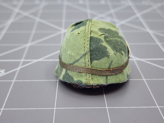 Bam 1/6 Vietnam Mitchel Pattern Camo Helmet W/ Ace of Spades Card & Bug Repellant (Metal) (Toy Soldier)