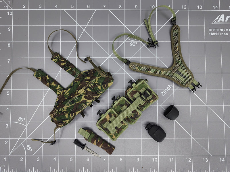 Load image into Gallery viewer, Bam 1/6 Woodlands Camo Chest Rig &amp; Belt Set
