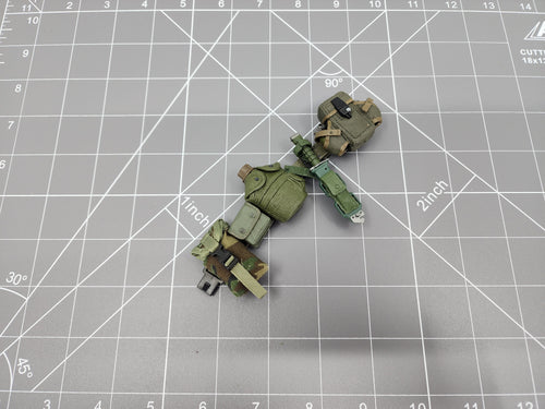 Bam 1/6 OD Green Belt W/ Knife Canteen, & Grenade Pouch