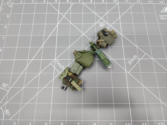 Bam 1/6 OD Green Belt W/ Knife Canteen, & Grenade Pouch