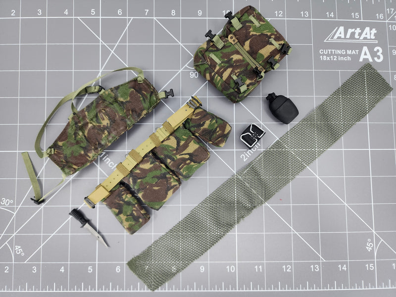 Load image into Gallery viewer, Bam 1/6 British DPM Camo Chest Rig &amp; Belt Set
