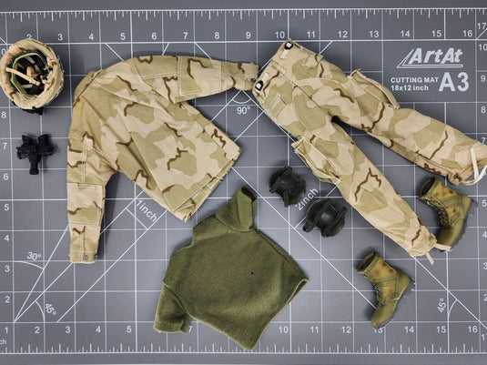 Bam 1/6 3C Desert Camo Uniform W/ NVG
