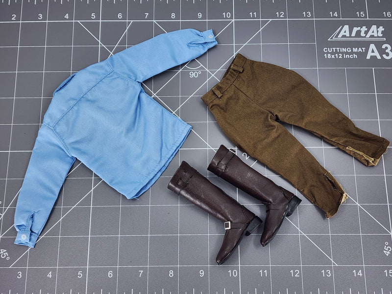 Load image into Gallery viewer, Bam 1/6 Blue Dress Shirt, Pants, &amp; Tall Boots
