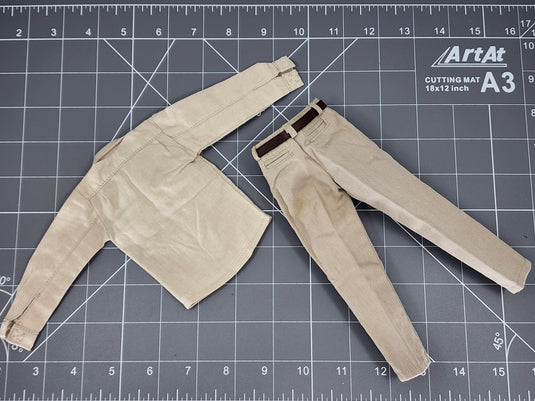 Bam 1/6 Tan Button Up Shirt & Slacks