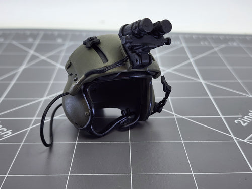 Bam 1/6 OD Green Helicopter Pilot Helmet (21 Century)