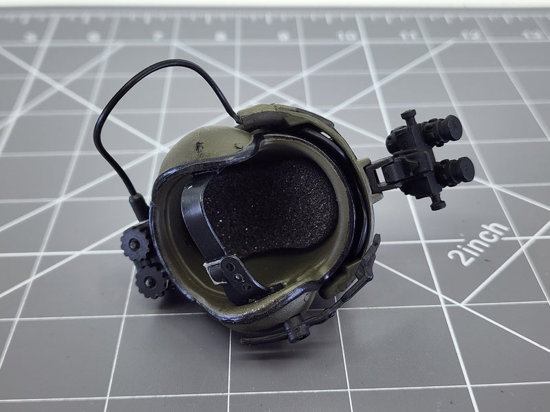 Load image into Gallery viewer, Bam 1/6 OD Green Helicopter Pilot Helmet (21 Century)
