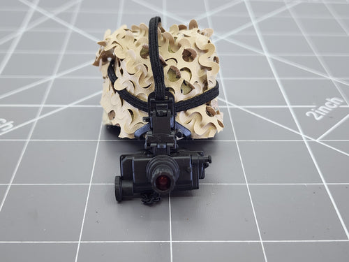 Bam 1/6 Chocolate Chip Camo Helmet  W/ Reversible Net Camo & NVG