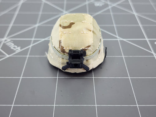 Bam 1/6 Custom 3C Desert Camo Helmet W/ Shroud (See Desc.)