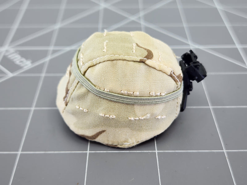 Load image into Gallery viewer, Bam 1/6 Custom 3C Desert Camo Helmet W/ Shroud (See Desc.)
