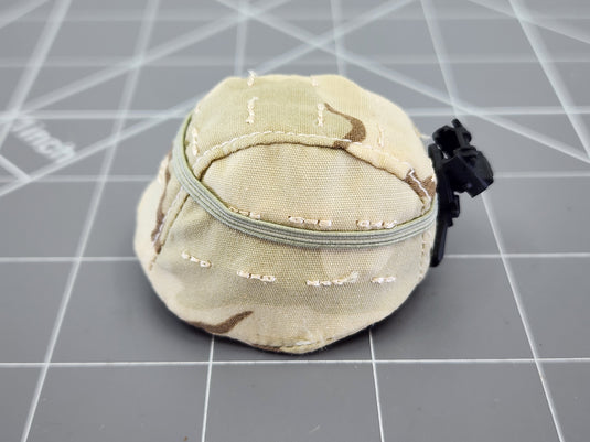 Bam 1/6 Custom 3C Desert Camo Helmet W/ Shroud (See Desc.)