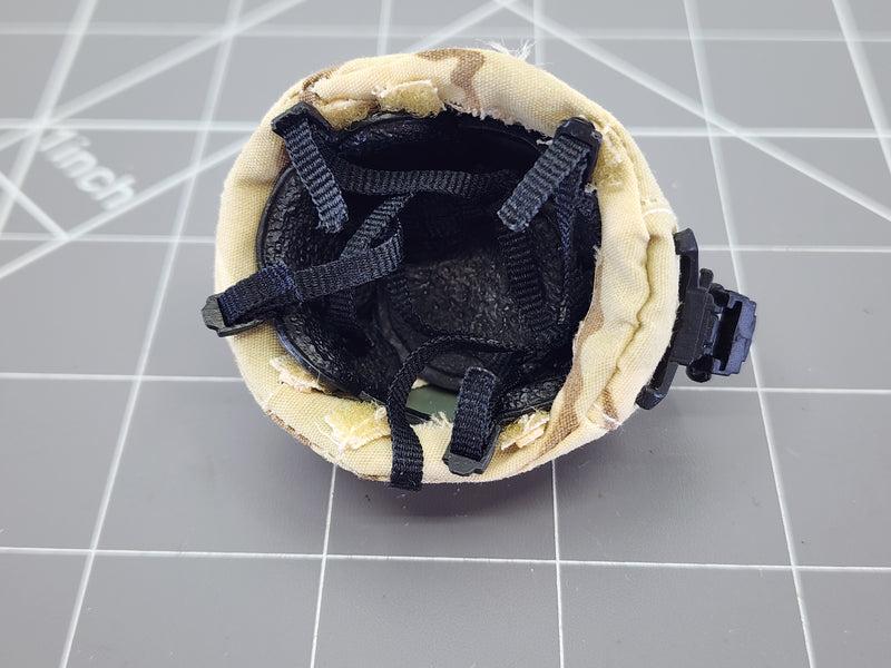 Load image into Gallery viewer, Bam 1/6 Custom 3C Desert Camo Helmet W/ Shroud (See Desc.)
