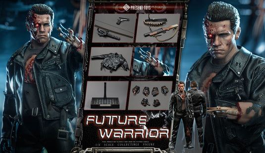 Future Warrior - Male Battle Damaged Robot Body w/Light Up Head Sculpt