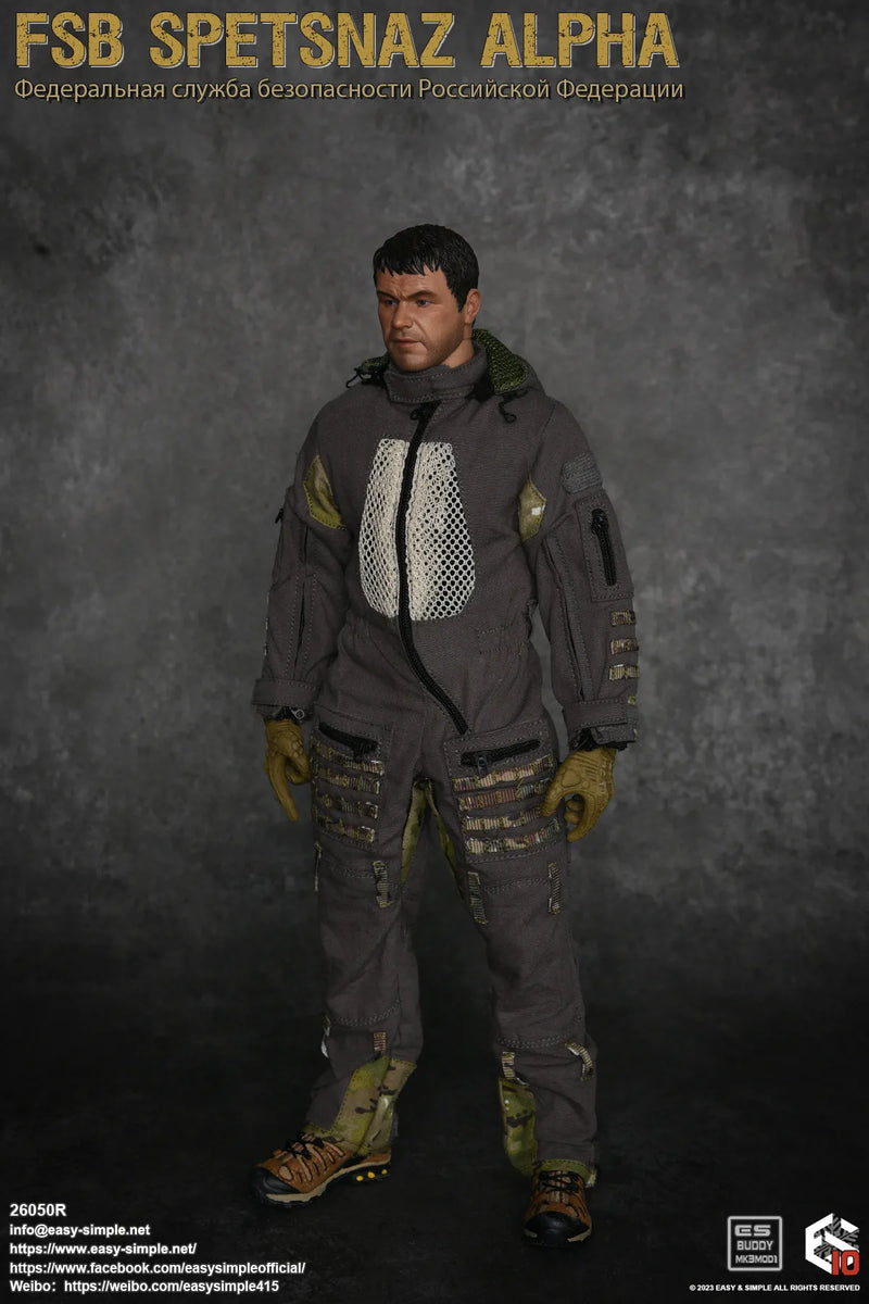 Load image into Gallery viewer, FSB Spetsnaz Alpha - Grey Hooded Body Suit w/MOLLE Sections
