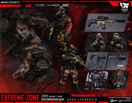 Extreme Zone Gaius Task - Black MOLLE Chest Rig w/Backpack & Pouches